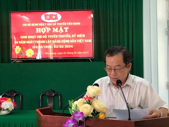 Chi bộ Bệnh viện Y học cổ truyền tổ chức Họp mặt Kỷ niệm 94 năm ngày thành lập Đảng cộng sản Việt Nam (03/02/1930 - 03/02/2024)